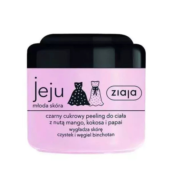 Ziaja Jeju Czarny Cukrowy Peeling Do Cia A Z Nut Mango Kokosa I Papai