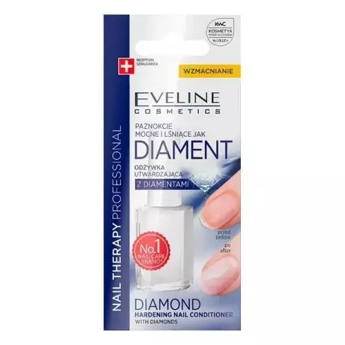 #8 Eveline Cosmetics Nail Therapy Odżywka utwardzająca z diamentami