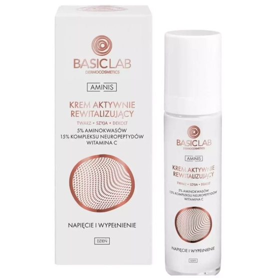 BasicLab Krem rewitalizujący z aminokwasami - dobry krem nawilżający po 30