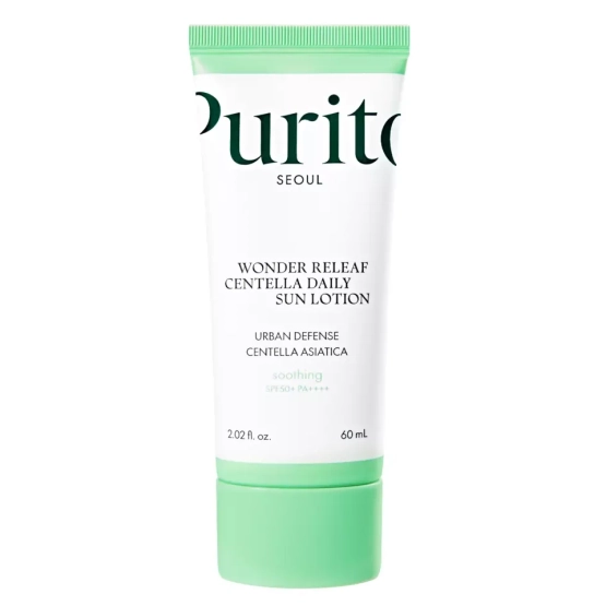 Purito Wonder Releaf SPF50+ PA++++ szybko się wchłania