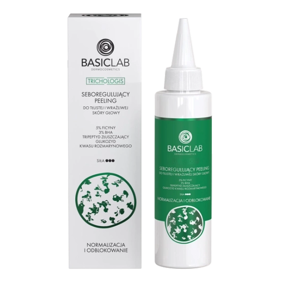 BasicLab Seboregulujący peeling do skóry głowy