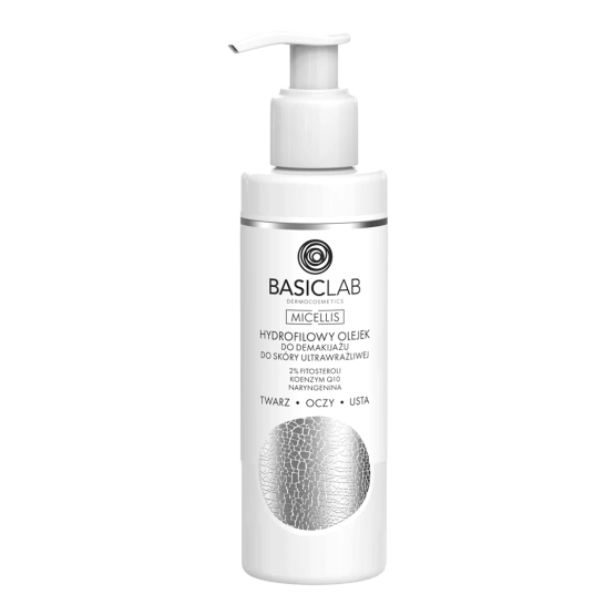 BasicLab Hydrofilowy Olejek do demakijażu do skóry ultrawrażliwej - maksymalna delikatność, wysoka skuteczność
