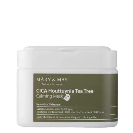 Mary&May CICA Houttuynia Tea Tree Calming Mask – zestaw kojących masek