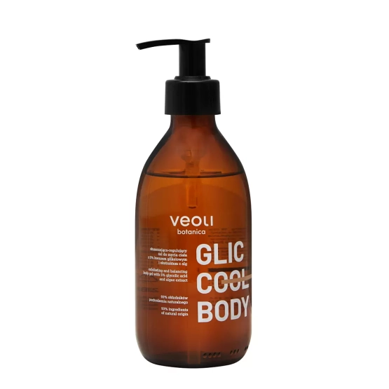 Veoli Botanica Glic Cool Body - złuszczająco-regulujący żel do mycia ciała