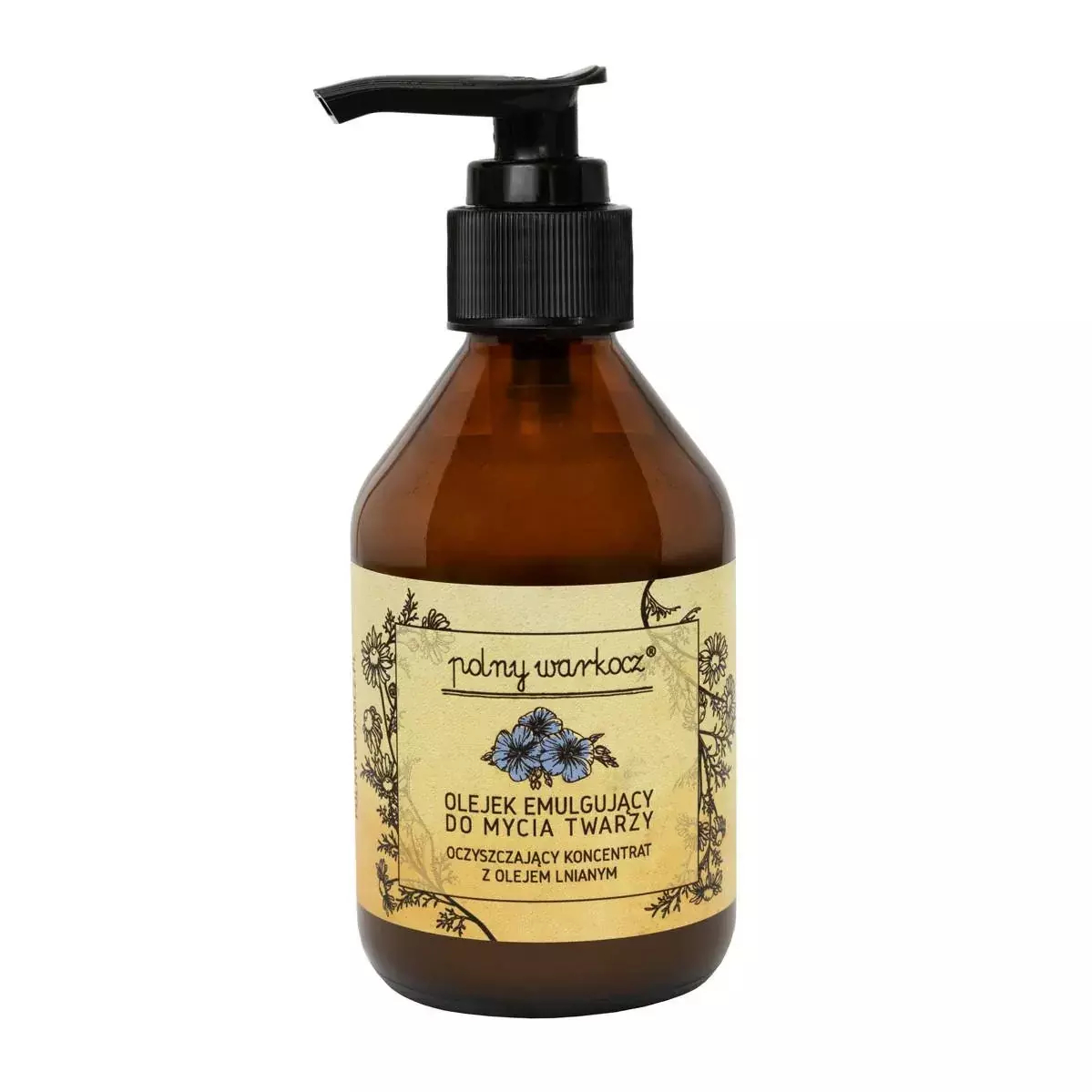 Polny Warkocz Olejek emulgujący do mycia twarzy - Oczyszczający koncentrat z olejem lnianym 150ml
