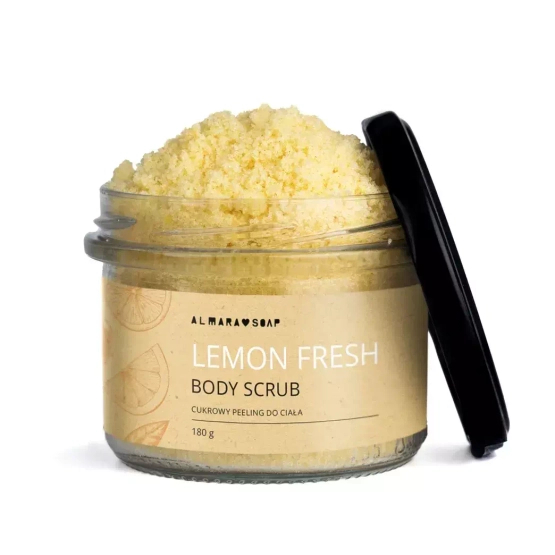 Almara Soap LEMON FRESH | BODY SCRUB Naturalny peeling do ciała o świeżym cytrynowym zapachu 180g
