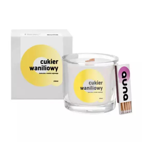 AUNA Świeca sojowa Cukier Wanilinowy
