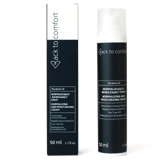 BACK TO COMFORT PYRETRIN-D Krem normalizująco-nawilżający do cery wrażliwej i z trądzikiem różowatym
