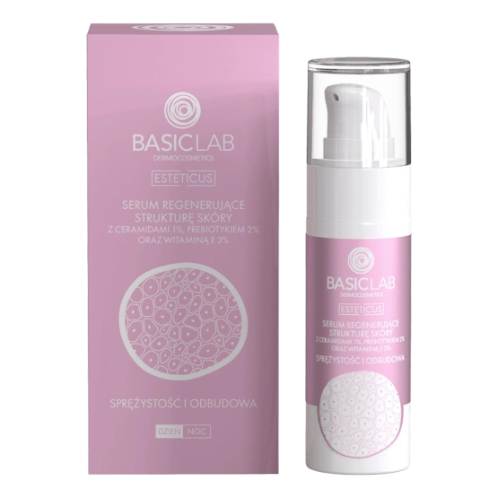 BASICLAB Serum regenerujące z ceramidami 1% i prebiotykiem 2% 30 ml