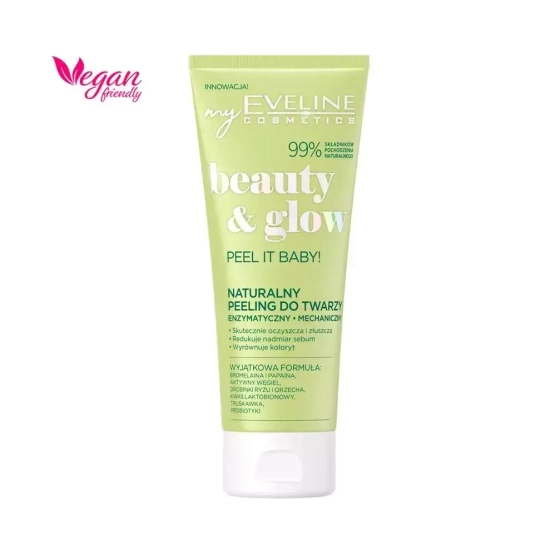 Eveline Cosmetics BEAUTY&GLOW Naturalny peeling 2 w 1 - enzymatyczny i mechaniczny