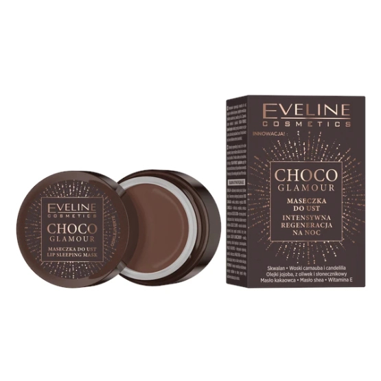 EVELINE COSMETICS CHOCO GLAMOUR Intensywnie regenerująca maseczka do ust na noc