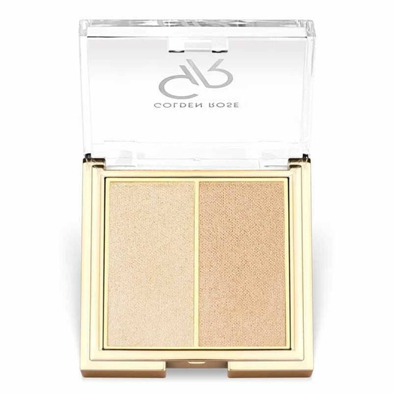 GOLDEN ROSE Podwójny rozświetlacz do twarzy So Glow! Highlighter Duo