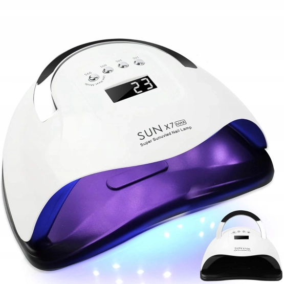 Lampa do paznokci UV LED 220W do hybryd żeli SUN X7 LCD DUAL MAX