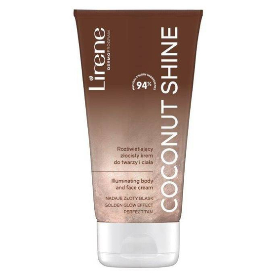 #6 Lirene Perfect Tan rozświetlający złocisty krem do twarzy i ciała Coconut Shine
