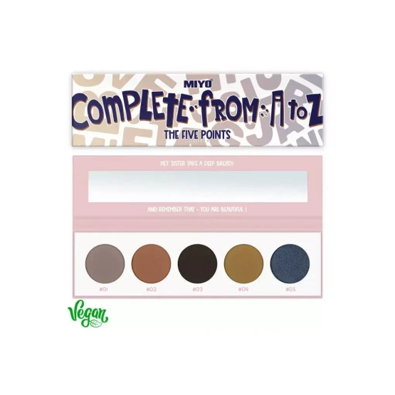 MIYO Five Points Palette Paleta cieni do powiek No. 23 Complete from A to Z