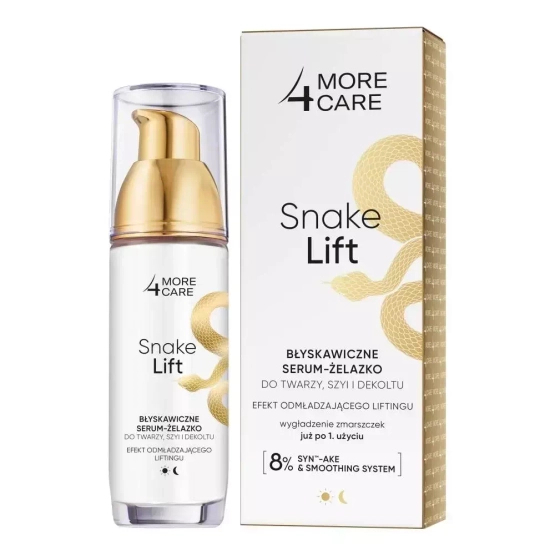 MORE4CARE Snake Lift Błyskawiczne serum-żelazko do twarzy szyi i dekoltu
