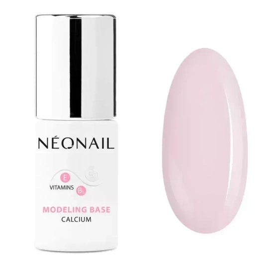 NEONAIL Baza hybrydowa Modeling Base Calcium Basic Pink