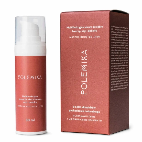 POLEMIKA Multifunkcyjne serum do skóry twarzy, szyi i dekoltu Matcha Booster Pro