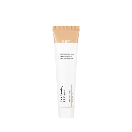 #4 Purito Cica Clearing BB Cream Regenerujący krem BB z wąkrotą azjatycką #15 Rose Ivory