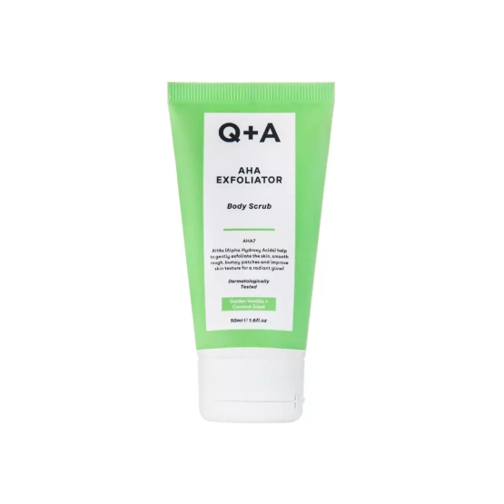 Q+A AHA Exfoliator Body Scrub - Wygładzający Peeling do Ciała z Kwasami AHA