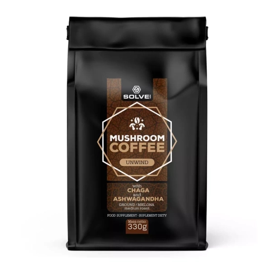 Dla przytłoczonych stresem i szukających ukojenia: Mushroom Coffee Chaga + Ashwagandha