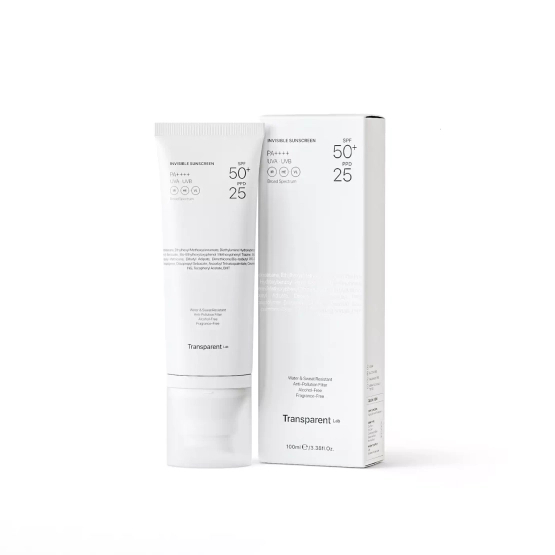 TRANSPARENT LAB INVISIBLE SUNSCREEN SPF50+ - niewidoczny krem przeciwsłoneczny