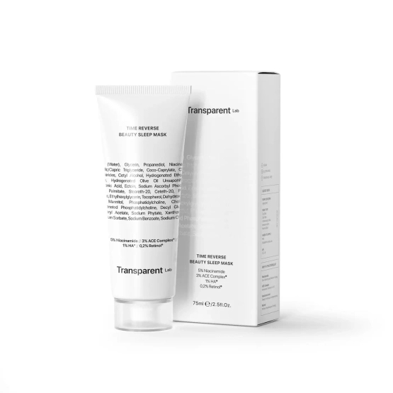 TRANSPARENT LAB TIME REVERSE BEAUTY SLEEP MASK – PRZECIWSTARZENIOWA MASKA NA NOC Z RETINOLEM