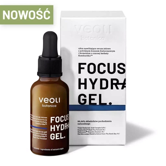 VEOLI BOTANICA Focus Hydration Gel Nawilżające serum żelowe z potrójnym kwasem hialuronowym