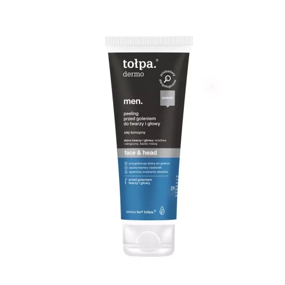 TOŁPA. dermo men. face & head peeling przed goleniem
